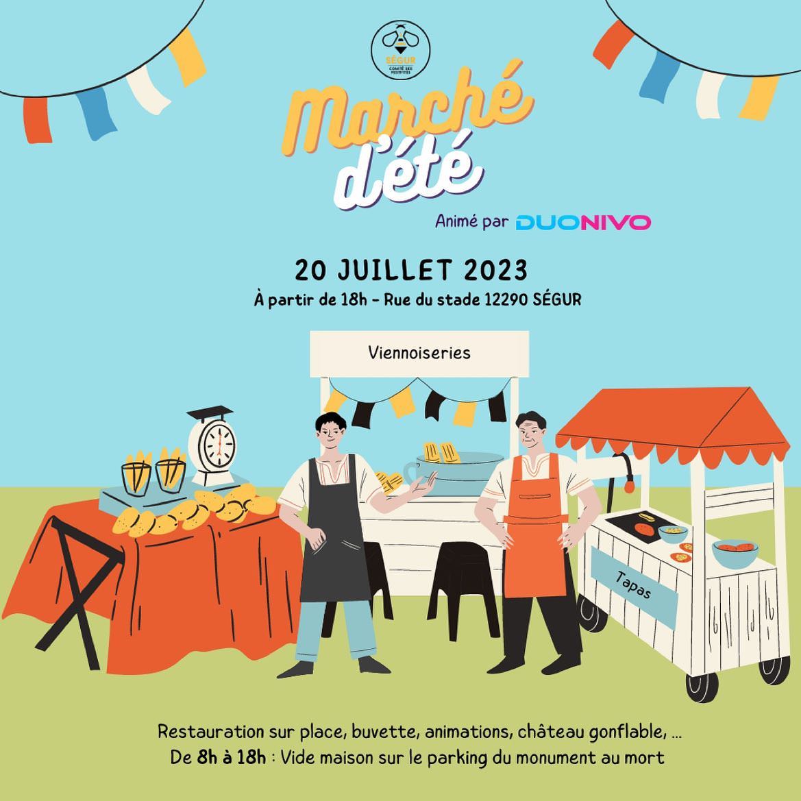 Lire la suite à propos de l’article MARCHE D’ETE LE 20 JUILLET 2023 A SEGUR