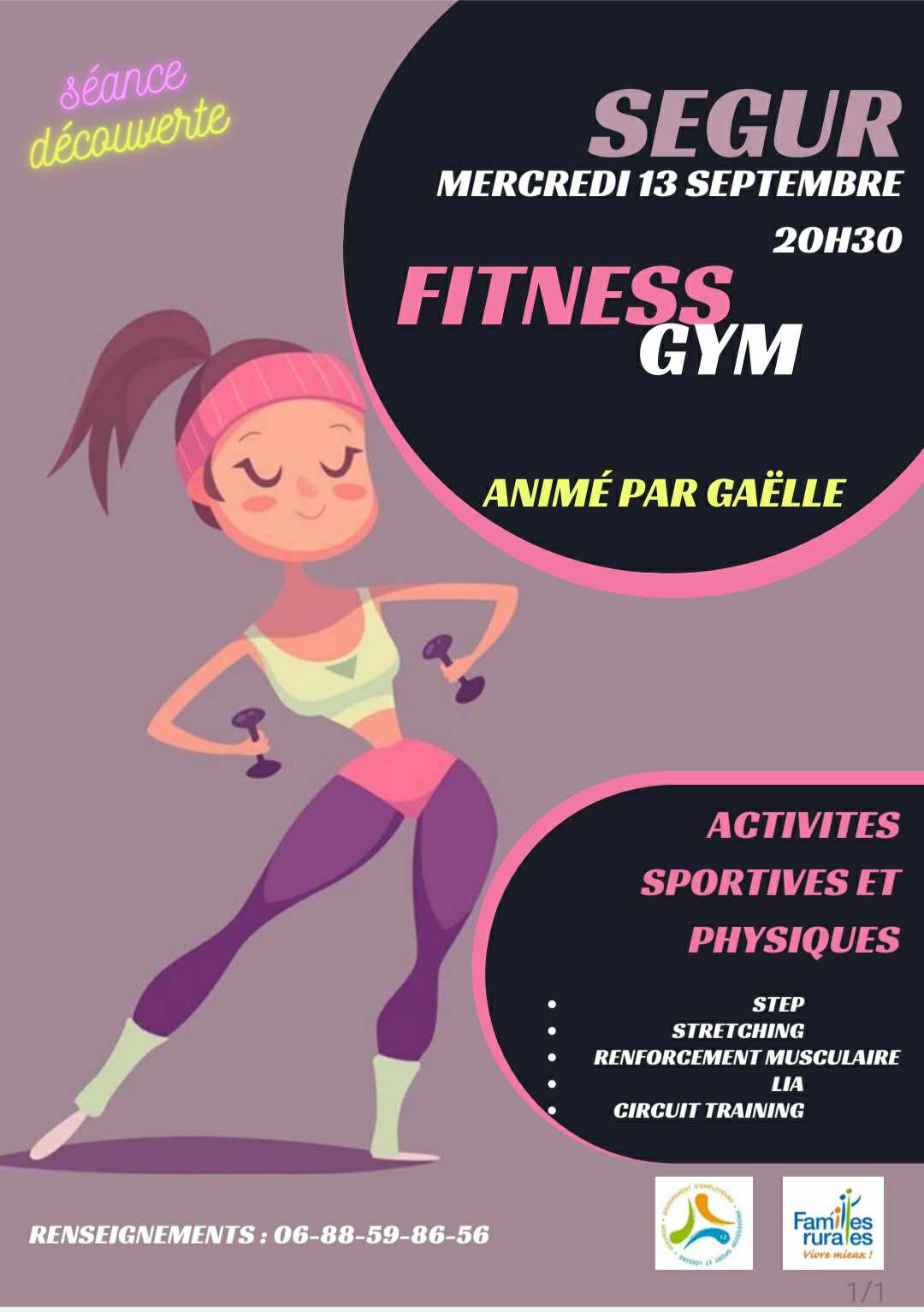 Lire la suite à propos de l’article Reprise des cours de GYM à Ségur le 13/09/2023