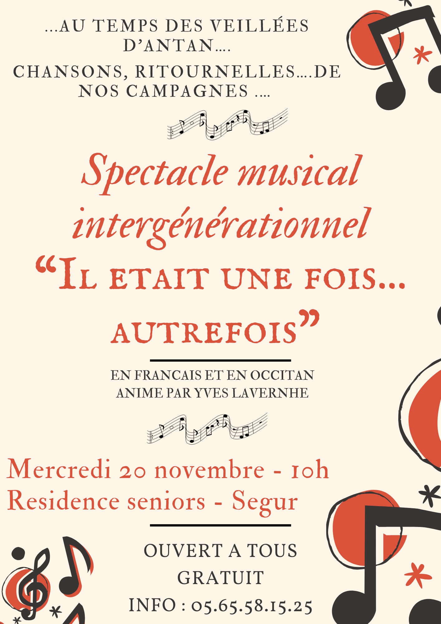 Lire la suite à propos de l’article Le 20 novembre: Une matinée musicale intergénérationnelle à Ségur